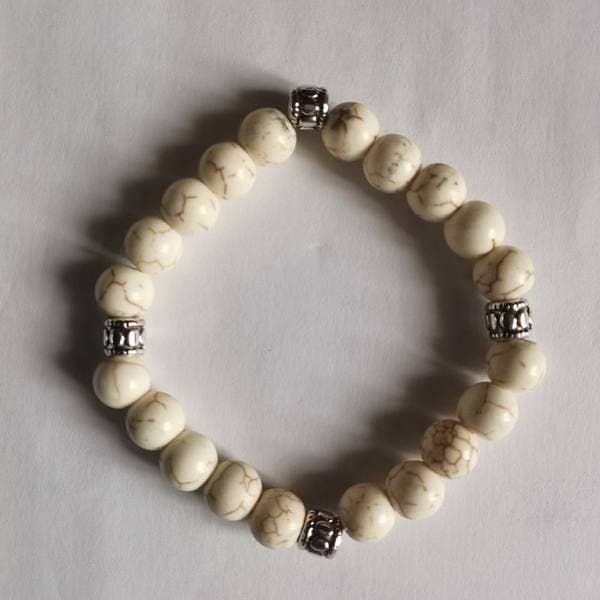 Bracelet Howlite Blanc